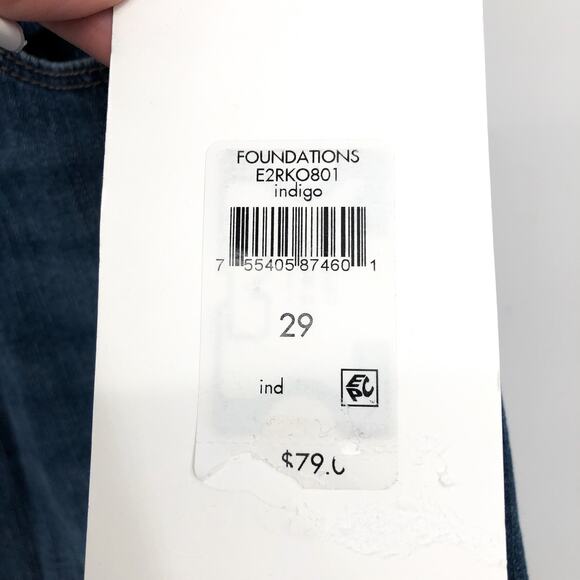 DKNY Women's Halsey Mid Rise Kick Flare Jeans 29/8 Indigo Blue Stretch Denim NWT - Picture 11 of 14